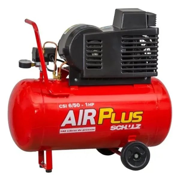 Compressor de Ar Pistão Schulz Air Plus CSL 6/50 1,5 CV Bivolt Compressor De Ar Alternativo De Pistão Air Plus Schulz CSL 6/50 MM2PHz1 127/220 1,5CV
