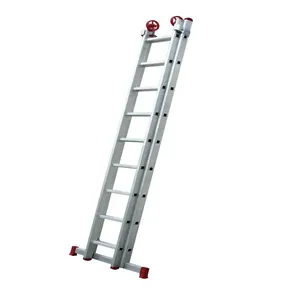 Escada Extensiva Alumínio 18 Degraus 9x2 2,3m Botafogo Escada Extensíva Alumínio 9X2 Botafogo