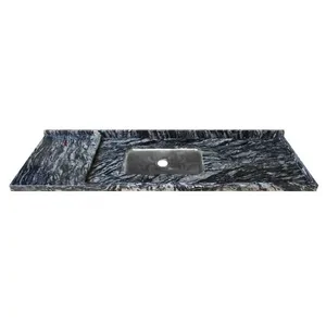 Pia de Granito 2,00m Preto Indiano com Mesa Seca Kasa