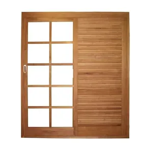 Porta de correr 2 folhas Veneziana 215x140cm imbuia Madaza