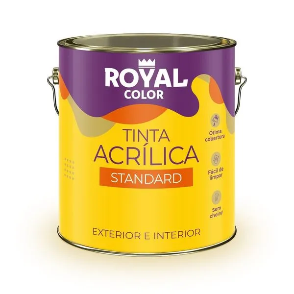 Tinta Acrílica Standard Interior e Exterior Branco Fosco 3,2l Royal Color