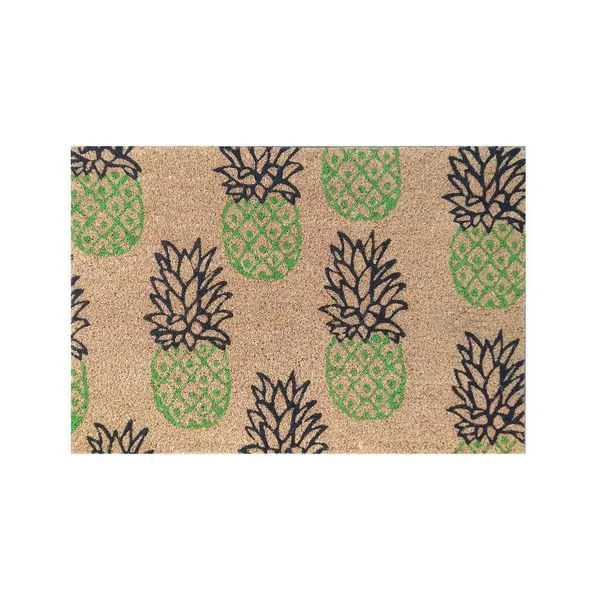Capacho Abacaxis 60x40cm fibra natural Coisas e Coisinhas