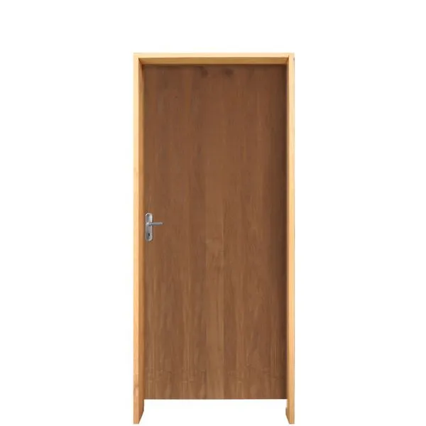 Kit porta de madeira direita Rodam 210x82cm com batente imbuia