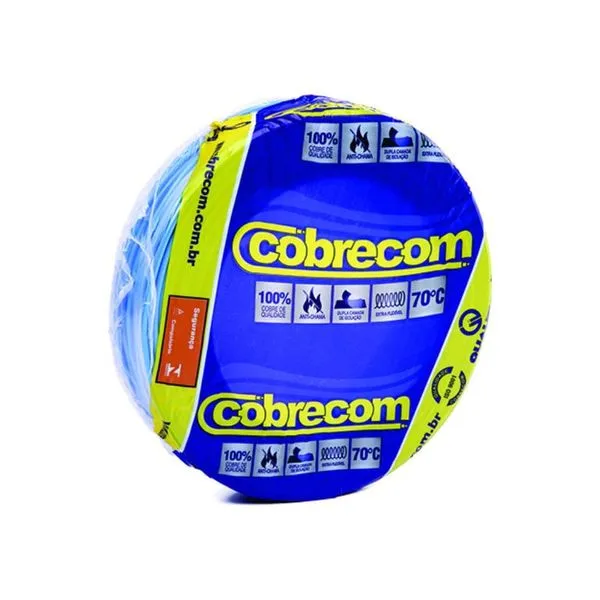 Cabo Flexível 2,5mm² 750V Azul 50m | Cobrecom NBR NM 247-3