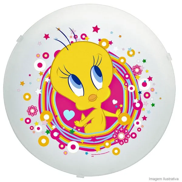 Plafon para lâmpada E27 Piu Piu 30cm colorido Startec