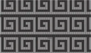 Passadeira Tropical Labirinto Kapazi Preto 0,65M X 1M