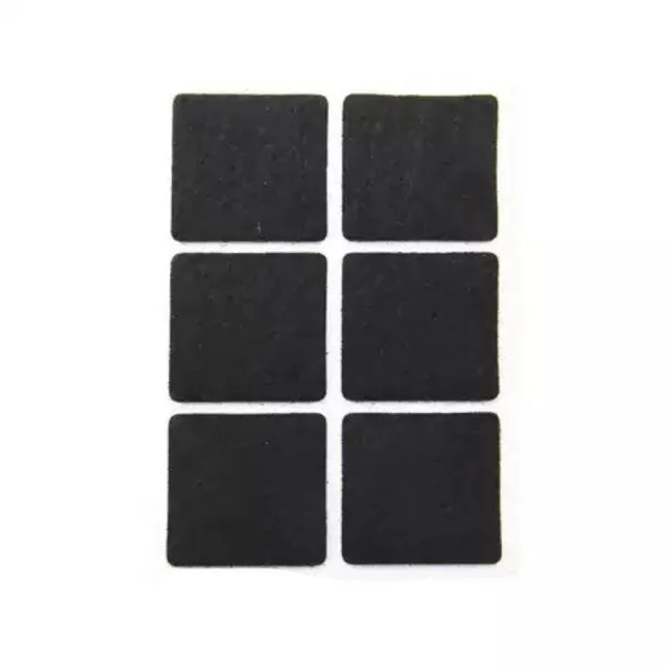 Feltro quadrado 30mm com 12 unidades preto Tekbond