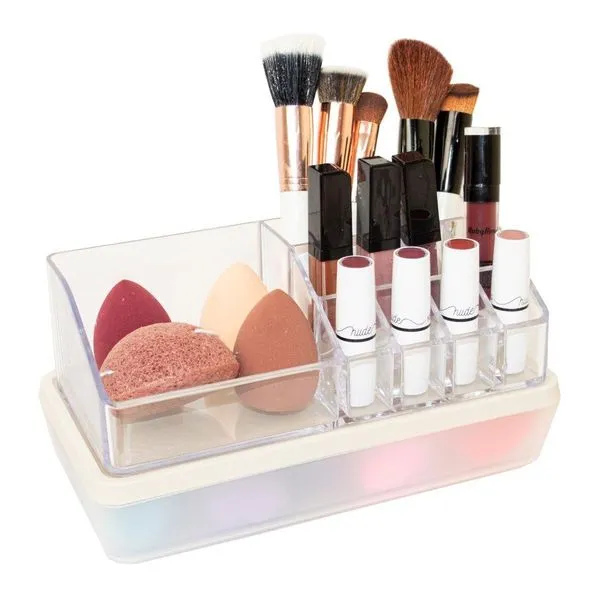 organizador de maquiangem essencial cristal nude PROTÊA