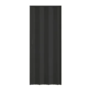 Porta Sanfonada com Trinco PVC 72x210cm Preto BCF