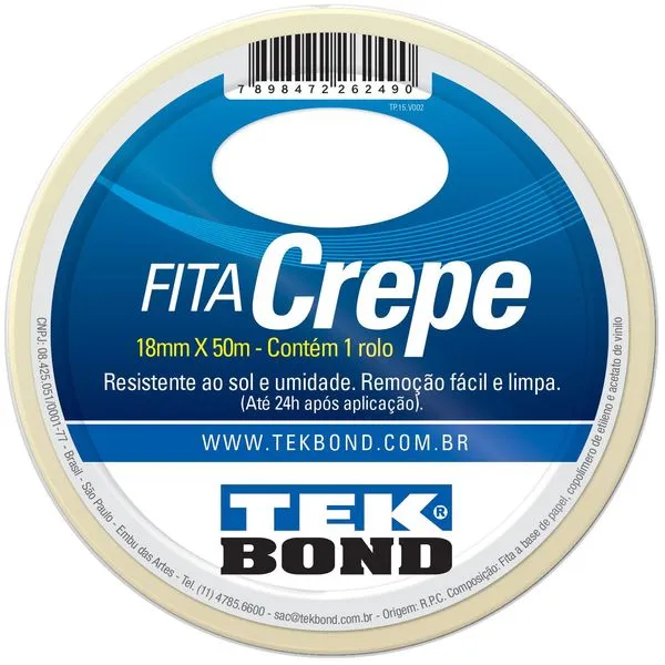 Fita Crepe Tekbond 18mmx50m