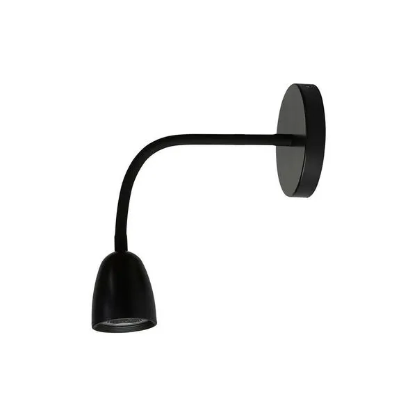 Arandela Taschibra Direct Articulável Led Mr16 Bivolt Preto 3000k Luz Amarela 15060094