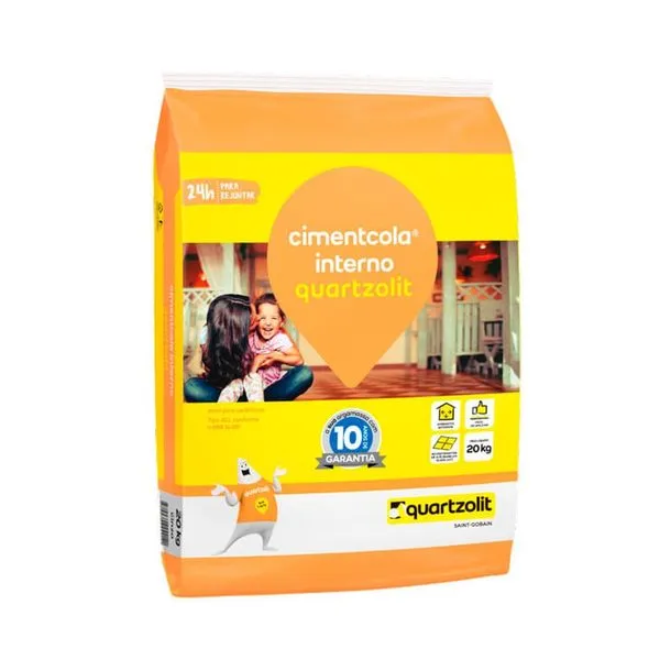 Argamassa ACI Interno Piso e Parede Cinza 20kg Quartzolit