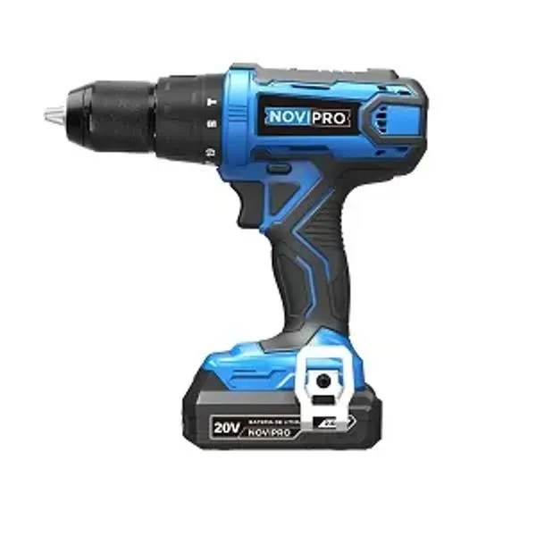Furadeira e Parafusadeira de Impacto 20V Bivolt Novipro com 2 Baterias de Íon-Lítio Furadeira e Parafusadeira de Impacto 20V Bivolt com Bateria de Ion-Litio Novipro