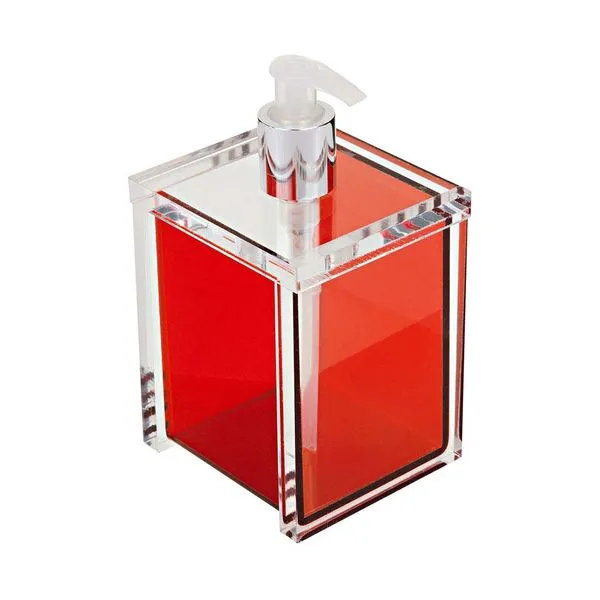 Porta sabonete líquido quadrado vermelho Formacril
