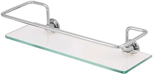 Porta Shampoo Reto Inox/Vidro 30 X 10 - Caixa Hidrolarlar