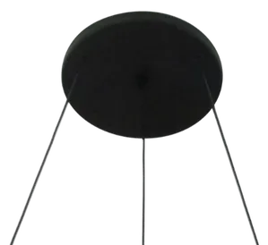 Kit Pendente Diametro 20Cm Redondo Preto Bivolt Tualux