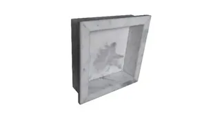 Nicho Para Banheiro Com Bordas 45gr 30x30x10 Mármore Natural Branco Granipolo