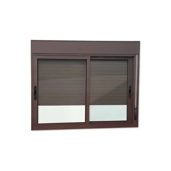 Janela Alumínio Elite 2F.Móv.C/Pers.Integ.120 X 200 V.Liso Marrom Corten Brimak