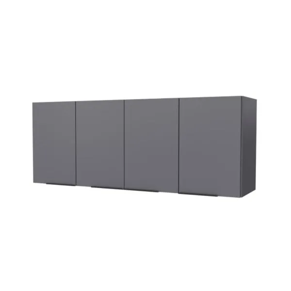 Armário Aéreo para Cozinha Cisne 145x37x56cm MDP/MDF Cozimax Armário Aéreo para Cozinha Cisne 145x37x56cm MDP/MDF Cinza