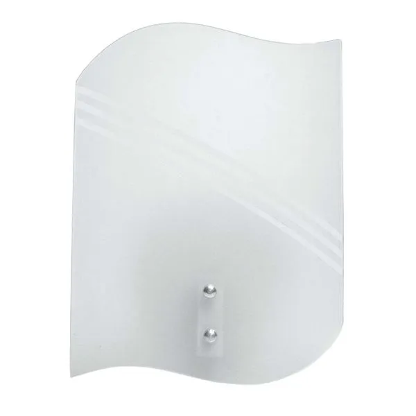 Arandela Calha branca de vidro fosco para 1 lâmpada E27 60W Thema