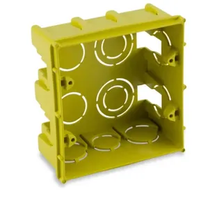 Caixa De Luz 4x4 Quadrada Amarela Com 12 Peças Force Line
