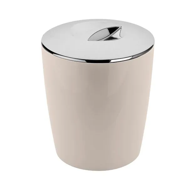 Lixeira cromo vitra 5 litros, bege - Ou