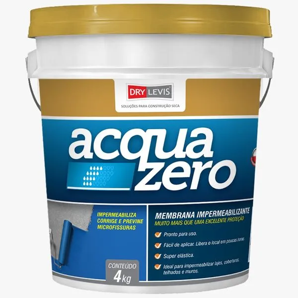 Manta Acrílica Impermeabilizante Acqua Zero Branco 4Kg Drylevis