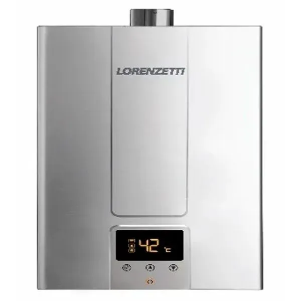 Aquecedor a Gás Inox LZ 2000DEI 20 Litros GN Display Digital Lorenzetti