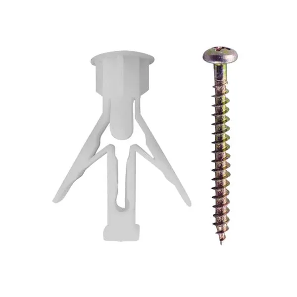 Parafuso para aglomerado 4x50mm com bucha frog 10x40mm 10 unidades Bemfixa