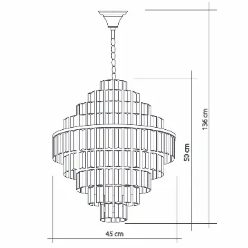 Lustre Florença Belle 45cm G9 Dourado Startec