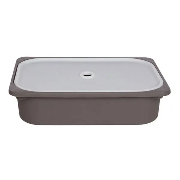 Caixa Plástica 38X24 P Cinza Huya Grifit