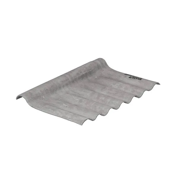 Telha cumeeria fibrotex de fibrocimento 51,1x31,5cm 4mm Articulada inferior cinza Brasilit