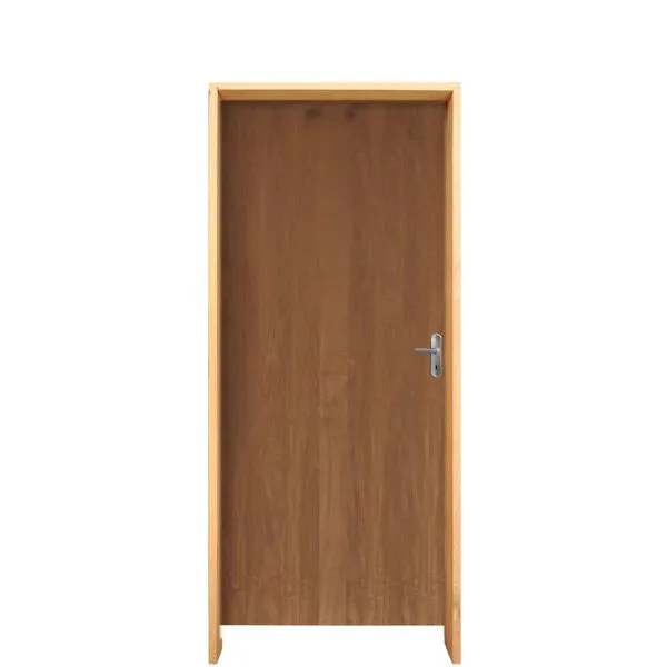 Kit porta esquerda Rodam 210x72cm com batente eco fechadura naves comum abertura imbuia