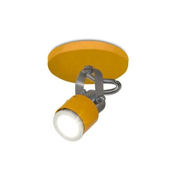 Spot de sobrepor Atena para 1 lâmpada base redonda amarelo Spot Line