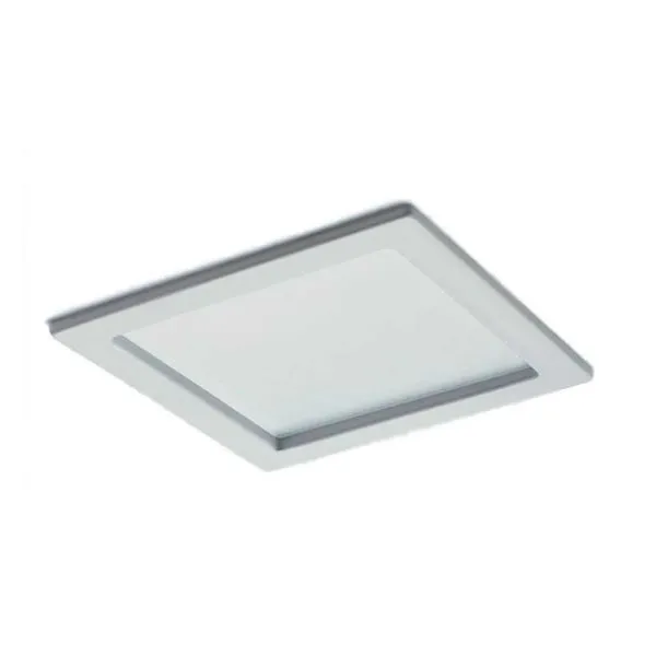 Luminária de embutir quadrada 2120 LED 127V 9W 5700K branca Bonin