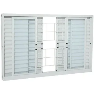 Janela Veneziana Aço Branco Grade Quadriculada 6 Folhas 100x150x12 Prátika Sasazaki