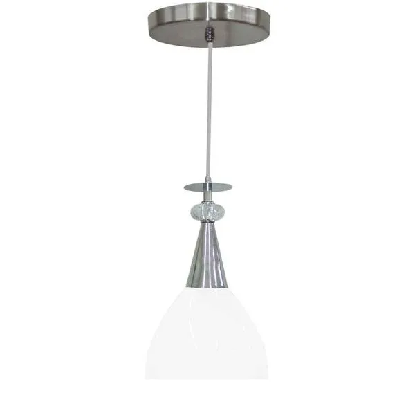 Lustre de vidro para 1 lâmpada E27 TD 354/1 Design branco Taschibra