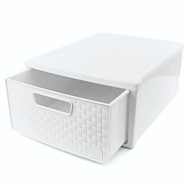 Gaveteiro Modular Rattan Branco Nitron