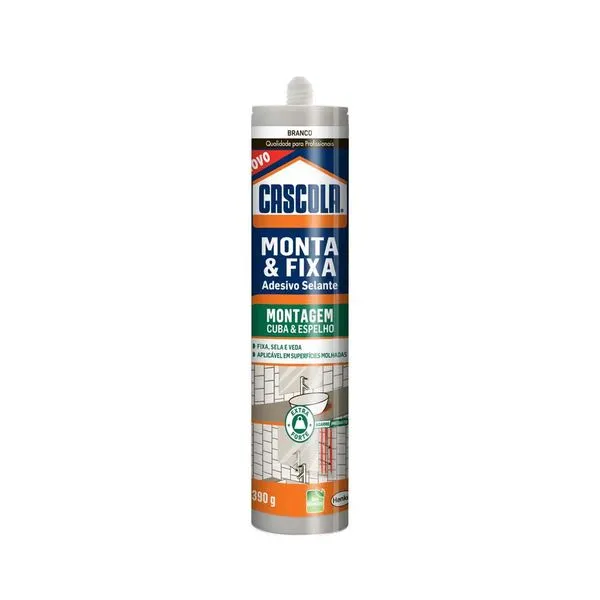 Adesivo Multifuncional Monta Fixa Cuba Espelho 390g branco Cascola