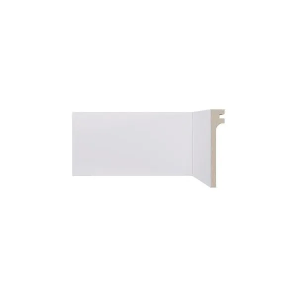 Rodapé Sobrepor Poliestireno Branco 110mm x 2,40m Acetinado Santa Luzia Rodapé de Sobrepor 548 Poliestireno Branco com 110mm de Altura 2,40m Santa Luzia