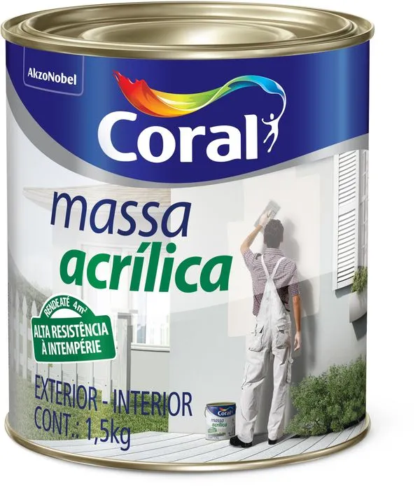 Massa Acrílica Coral 1,5Kg
