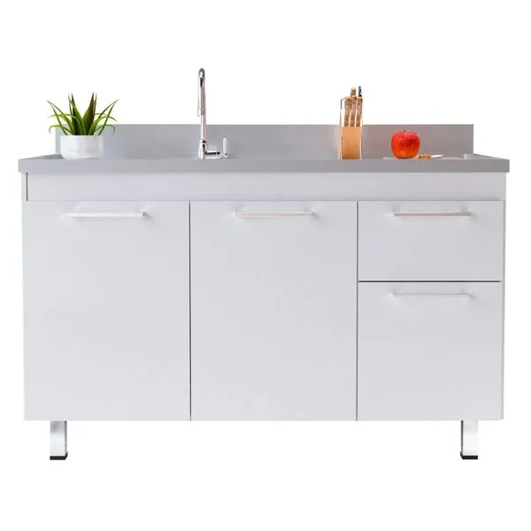 Gabinete para Cozinha Kaus Branco 114x84x53cm Cerocha Gabinete para Cozinha Kaus Branco 114x84x53cm