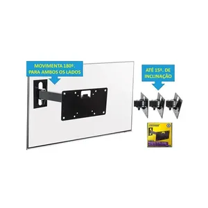 Suporte para LCD, LED, Plasma 14" à 56" articulado e com inclinação preto Multivisão