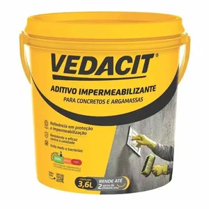 Aditivo Impermeabilizante Concreto e Argamassa Vedacit ADITIVO P/ ARAGAMASSA IMPER CONCRETO E ARG BR 3,6L