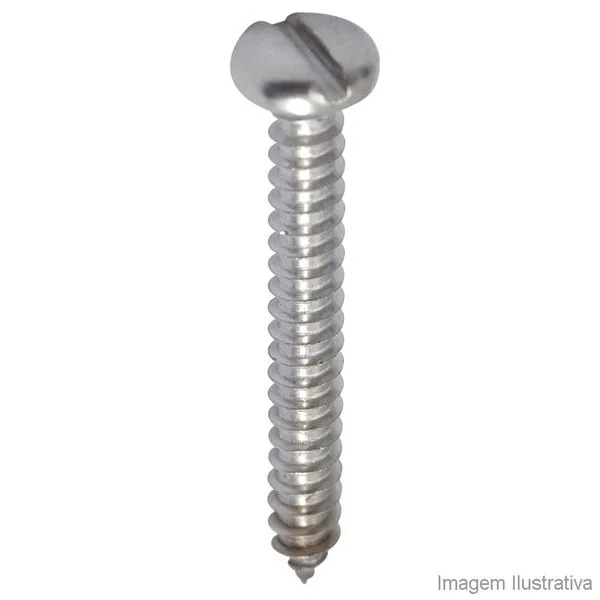 Parafuso atarraxante fenda cabeça panela PAT/10 6,3x50mm zincado Fixtil