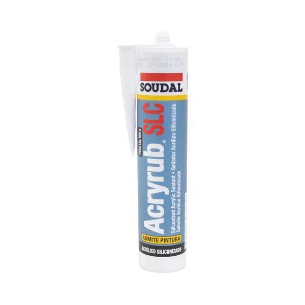 Selante Adesivo Acryrub Branco 500g Soudal Selante Acryrub Branco 500g Soudal