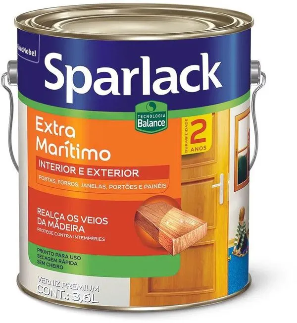 Verniz Sparlack Extra Marítimo Balance Natural Brilhante 3,6L