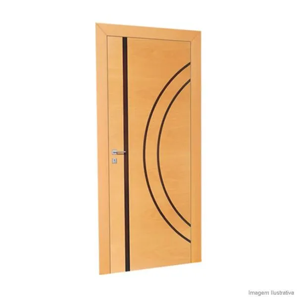 Folha de Porta Decorada Frisada Concept 10 210x92cm Mogno Randa