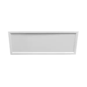 Luminária de embutir 9X66cm para 2 lâmpadas T8 LED acrílico branco Tualux