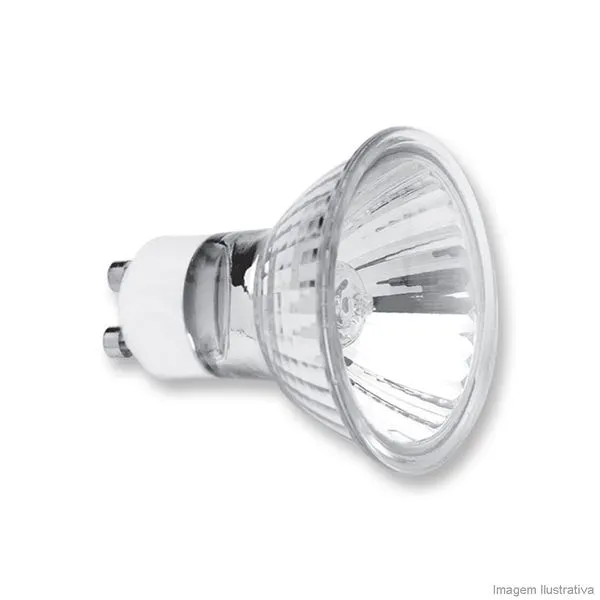 Lâmpada halógena 127V 50W dicróica branca Bronzearte